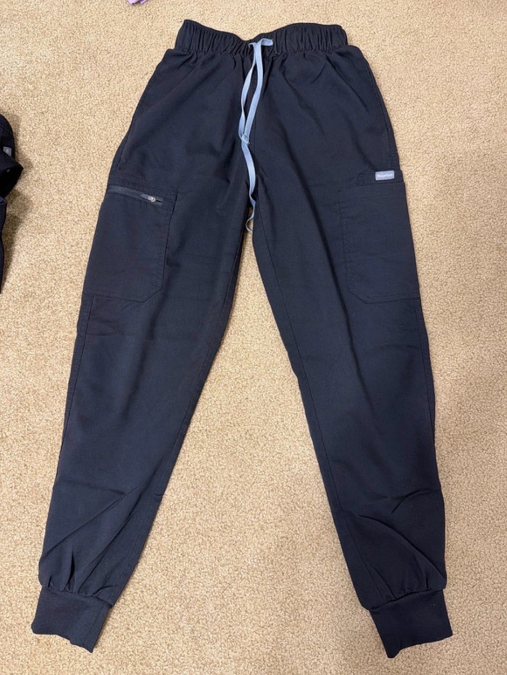Women’s black jogger style scrub bottom